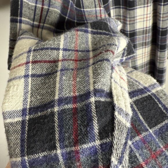 Eddie Bauer Mens Button Up Flannel Shirt XL Blue Cotton Lumberjack Cabin Cozy - Picture 9 of 12